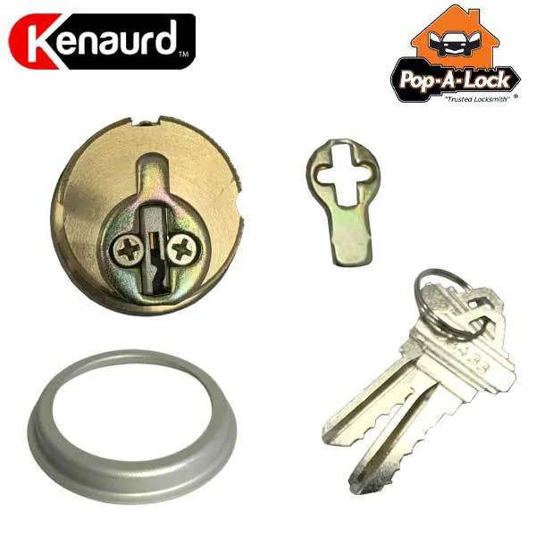 POP-A-LOCK - Branded Premium Mortise Cylinder w/ Phone Number  - 1" - 26D - Satin Chrome - (SC1)