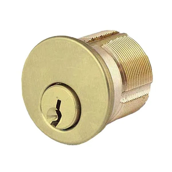 Premium Mortise Cylinder - 1-1/8" - US3 - Polished Brass - (SC1 / KW1)