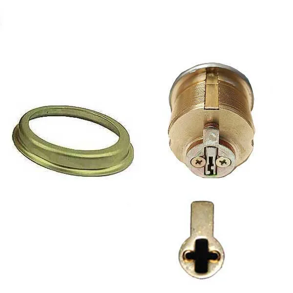 Premium Thumb-Turn Mortise Cylinder - 1" - US3 - Polished Brass