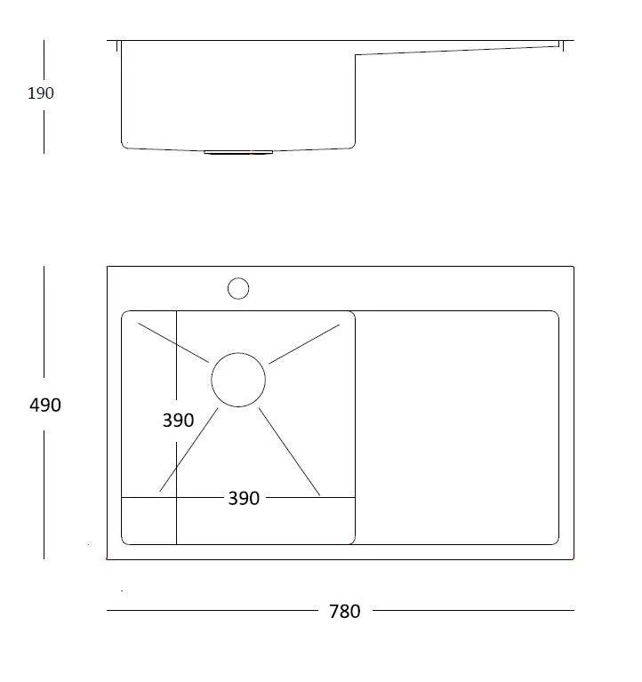 Quadron Russell 111 Graphite, PVD Nano kitchen sink