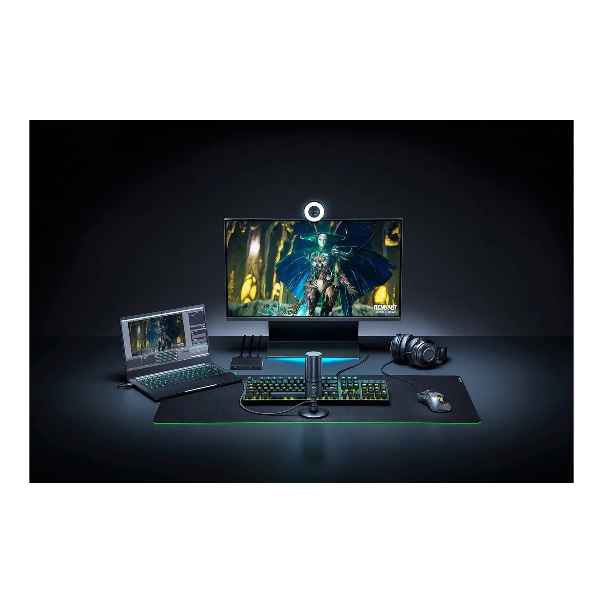 Razer RZ19-02320100-R3U1 Kiyo 4MP USB 2.0 Auto Focus Ring Light Full HD Webcam