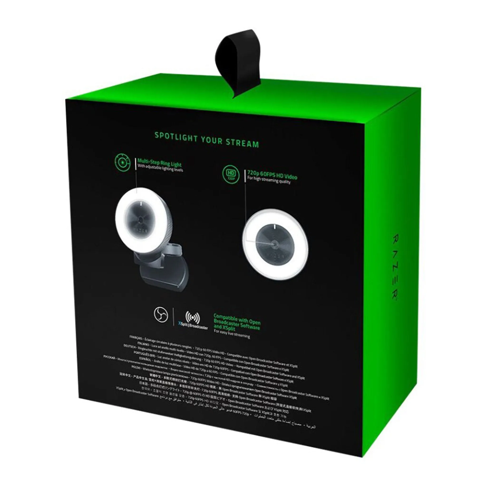 Razer RZ19-02320100-R3U1 Kiyo 4MP USB 2.0 Auto Focus Ring Light Full HD Webcam