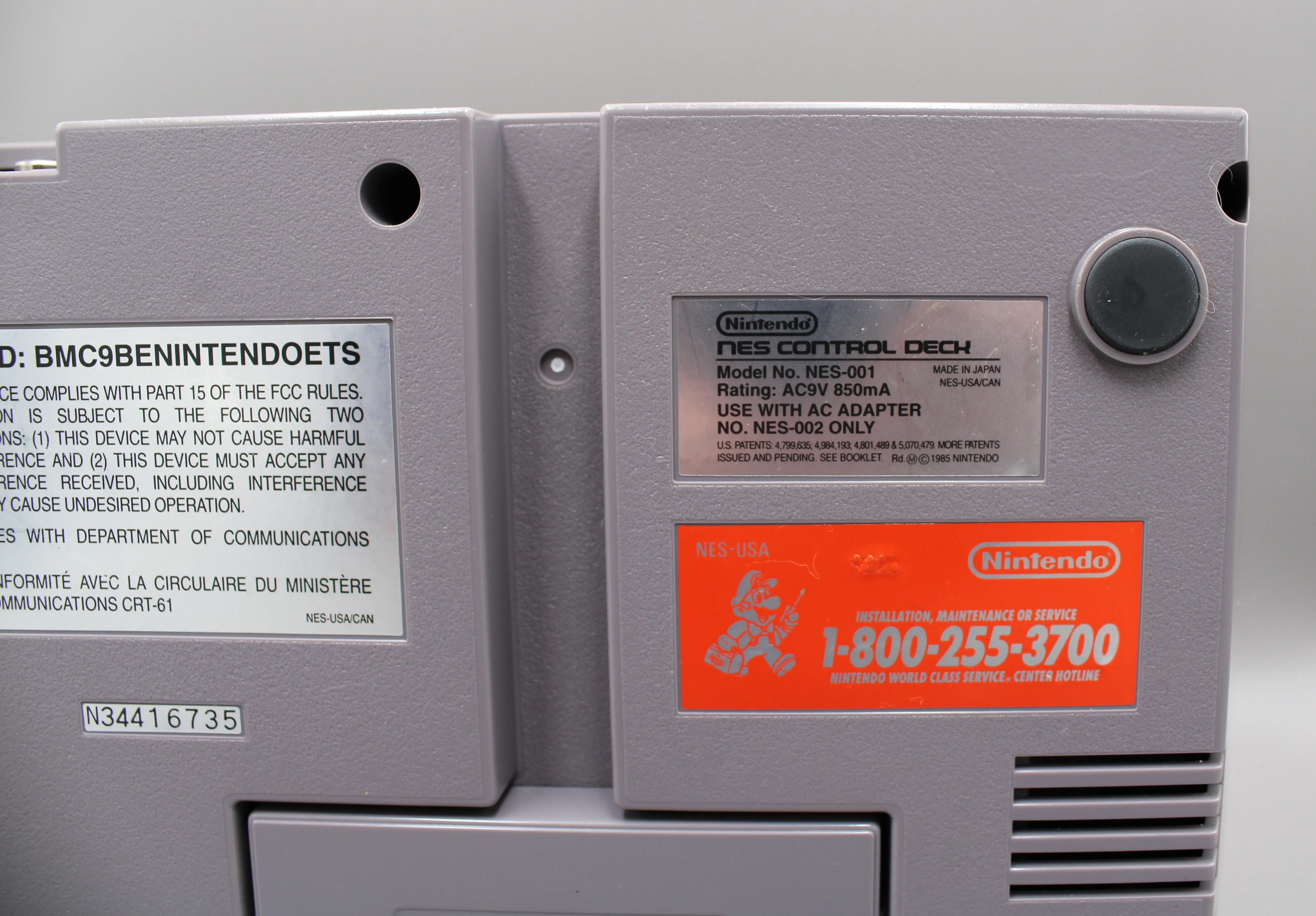 Restored Nintendo NES Console, New Pin Connector! Cords, 2 Controllers & Tetris!