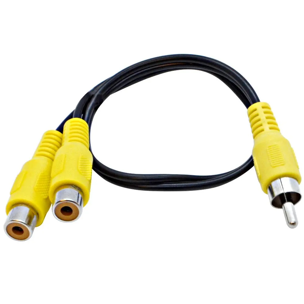 SA-Y35 - 1 Foot 3 RCA Male to 6 RCA Female Jack AV Splitter Adapter Cable