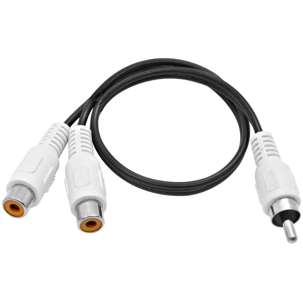 SA-Y35 - 1 Foot 3 RCA Male to 6 RCA Female Jack AV Splitter Adapter Cable