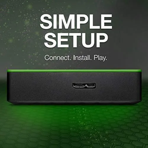 Seagate Game Drive 4TB External Hard Drive Portable HDD - Designed For Xbox One, Green - 1 year Rescue Service (STEA4000402)