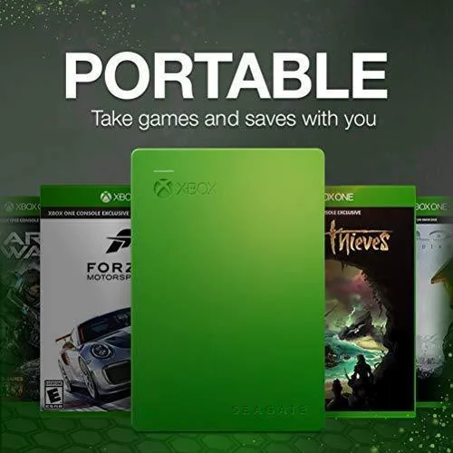 Seagate Game Drive 4TB External Hard Drive Portable HDD - Designed For Xbox One, Green - 1 year Rescue Service (STEA4000402)