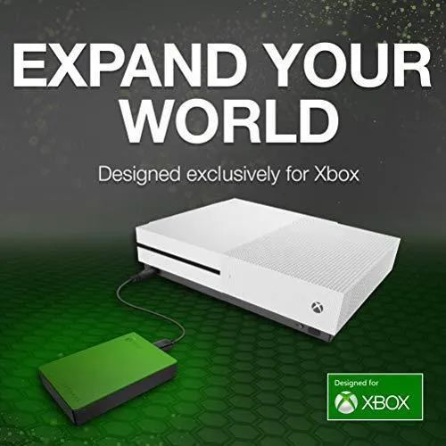 Seagate Game Drive 4TB External Hard Drive Portable HDD - Designed For Xbox One, Green - 1 year Rescue Service (STEA4000402)
