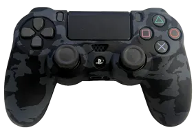 Silicone Cover For PS4 Controller Case Skin - Black Camo