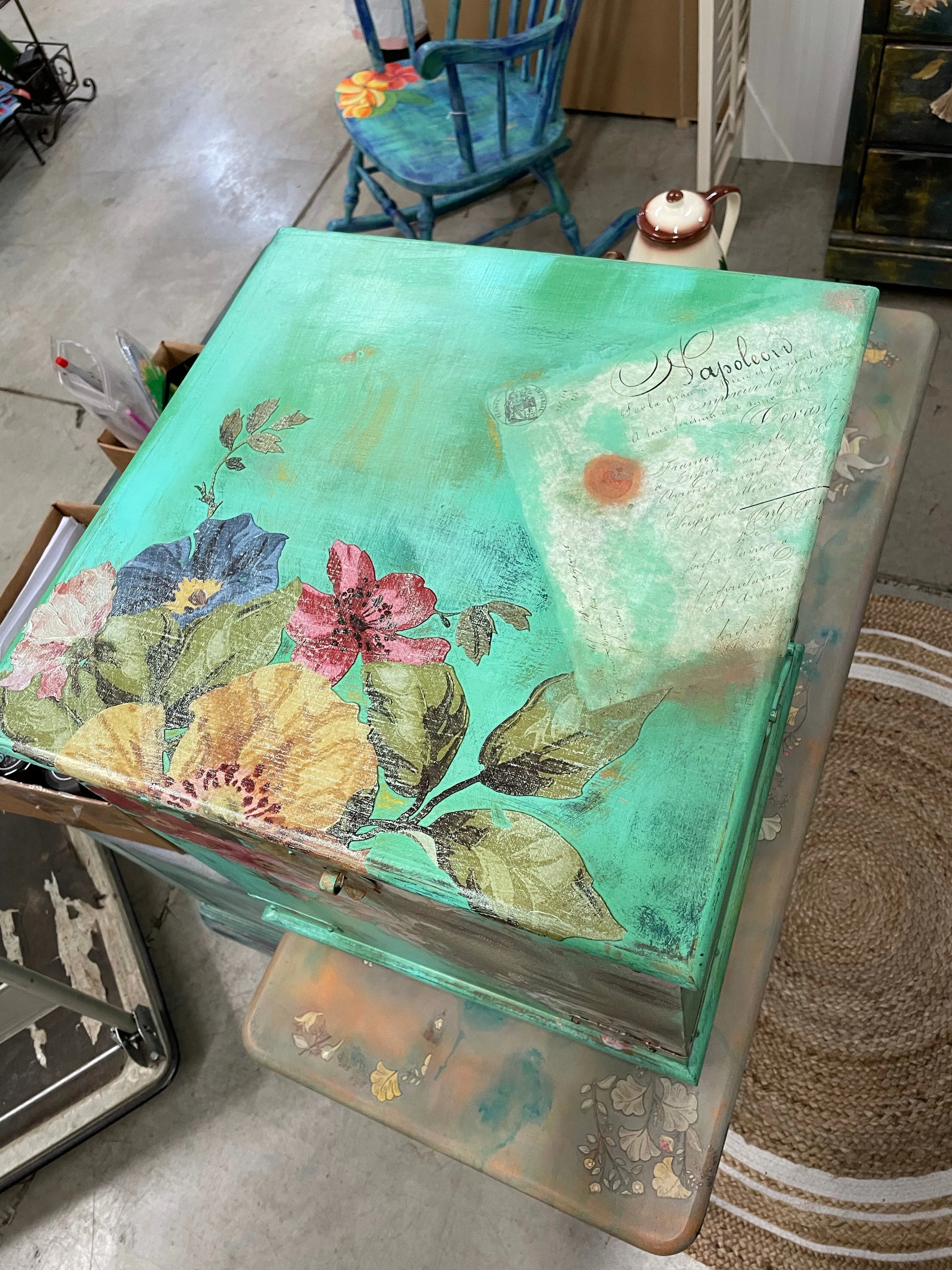SOLD - Romantic chest/end table