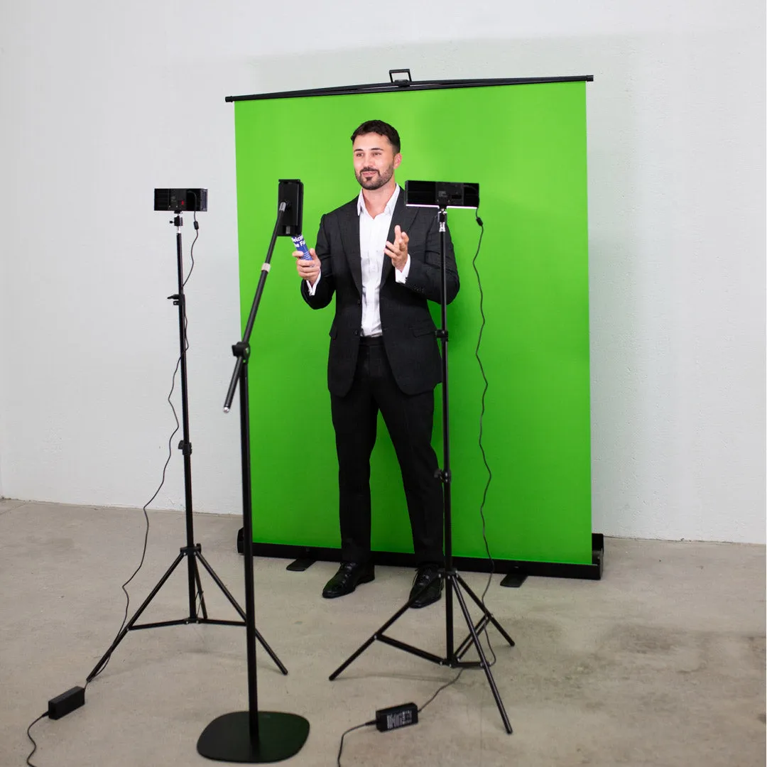 Spectrum 'LiveStream Master' Pull Up Chroma Key Green Screen Backdrop for Video (148cm x 190cm)