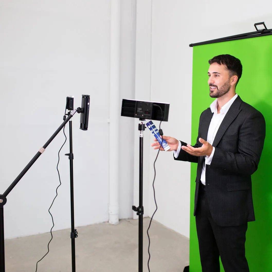 Spectrum 'LiveStream Master' Pull Up Chroma Key Green Screen Backdrop for Video (148cm x 190cm)