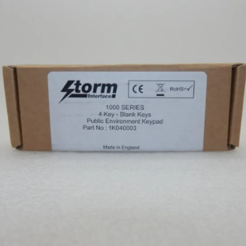 Storm Interface 1000 Series IP65 4-Key Keypad Chromed Die-Cast Zinc 1K040003