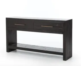 SUKI CONSOLE TABLE, BURNISHED BLACK
