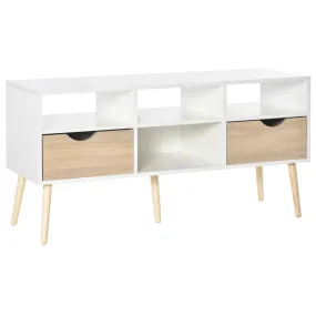 TV Cabinet Stand Unit for TVs up to 42'' Flat Screen with Drawer and Compartments, Entertainment Center for Living Room, Bedroom Media Shelves