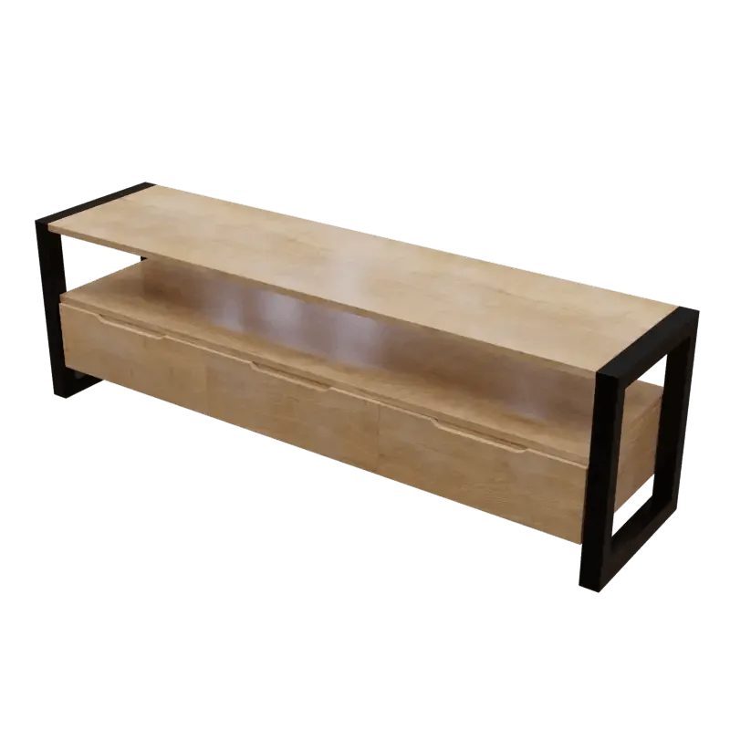 Walton TV Unit With Storage Space & Drawers in Large Size in Wooden Texture