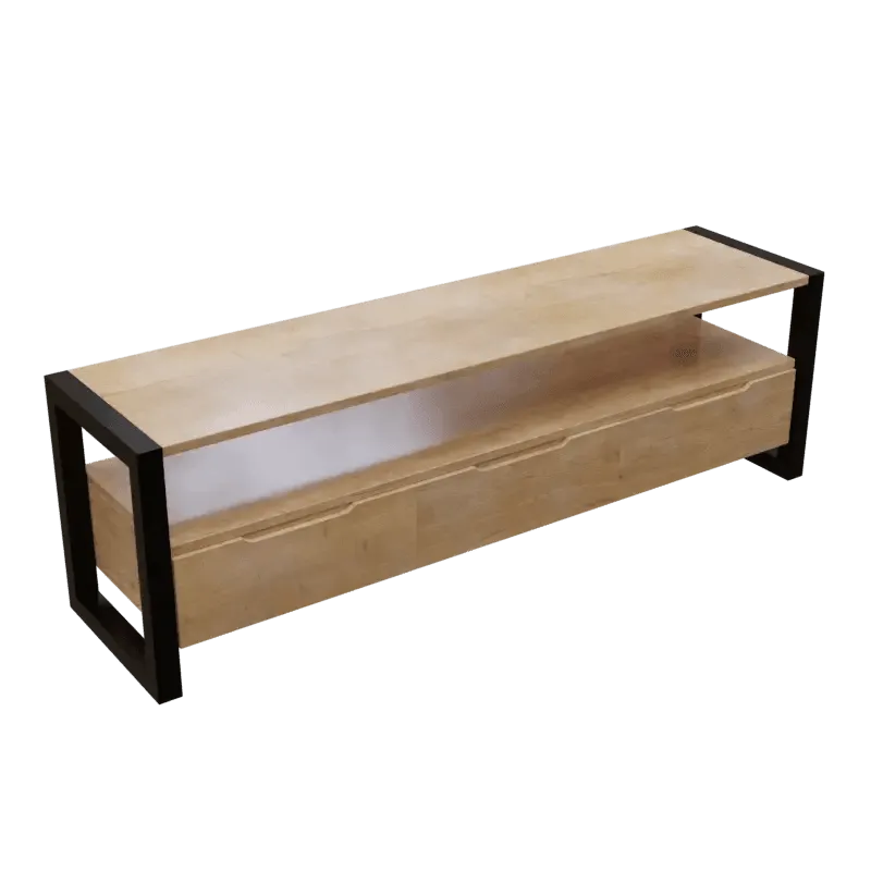 Walton TV Unit With Storage Space & Drawers in Large Size in Wooden Texture