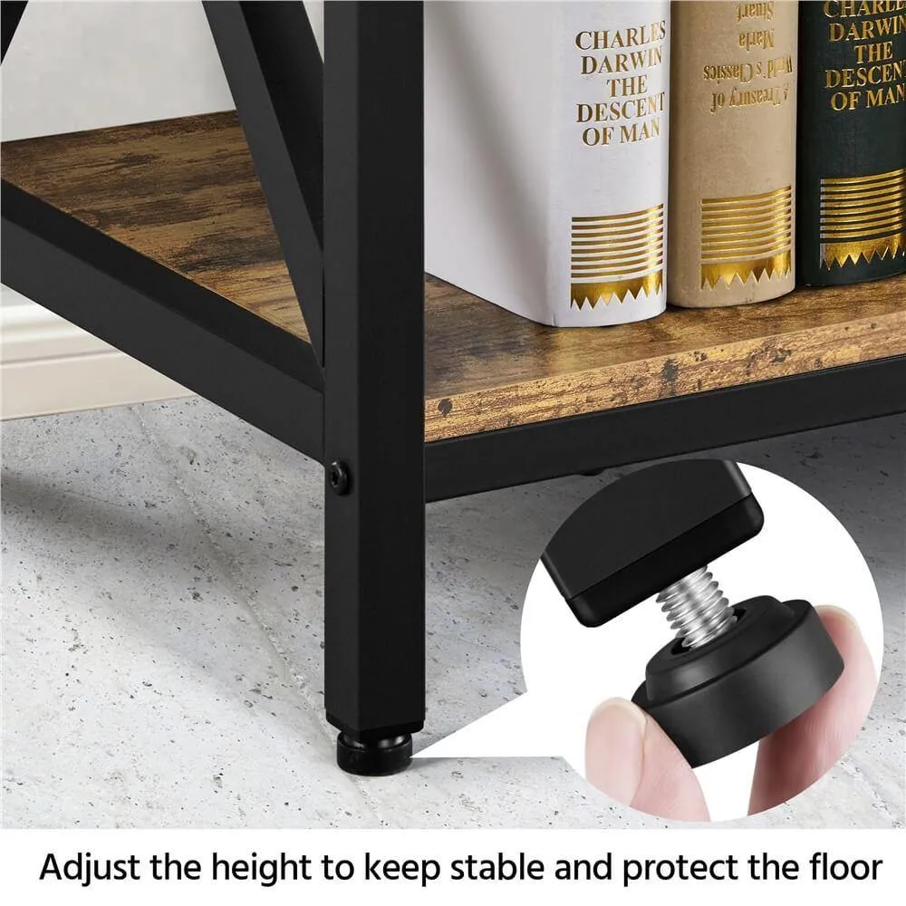 Yaheetech TV Stand Rustic Brown